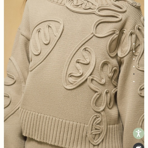 Cult Gaia girls Kids Deva Set Cream Cowl Neck Sweater Set NWT - Picture 12 of 13